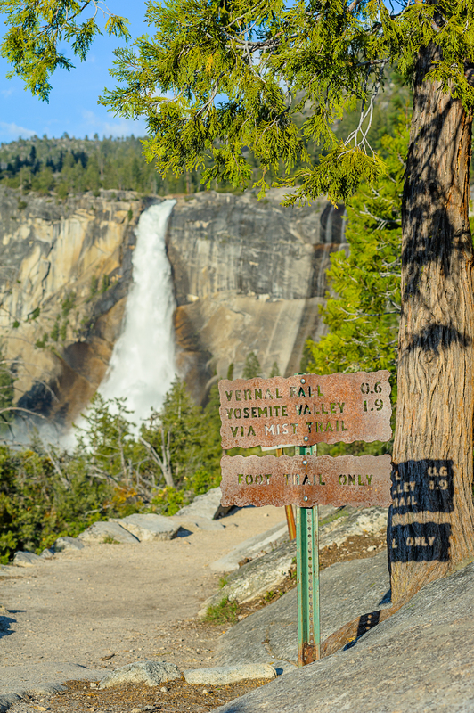 Vernal Falls Hike in Yosemite National Park (Photo of the Falls and Trailhead)